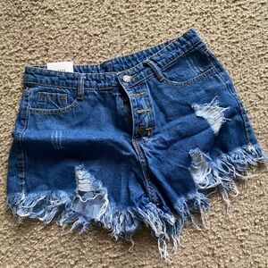 Denim Distressed Women Shorts